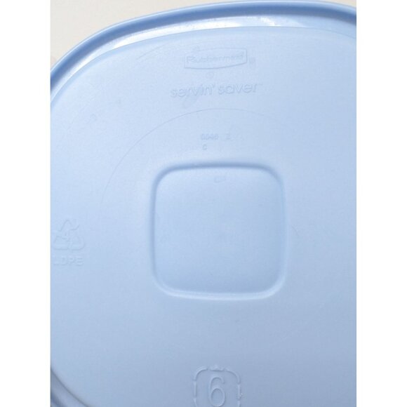 Rubbermaid 3 Qt Servin Saver #6 Sheer Square Canister Storage BLUE Lid - Picture 9 of 10